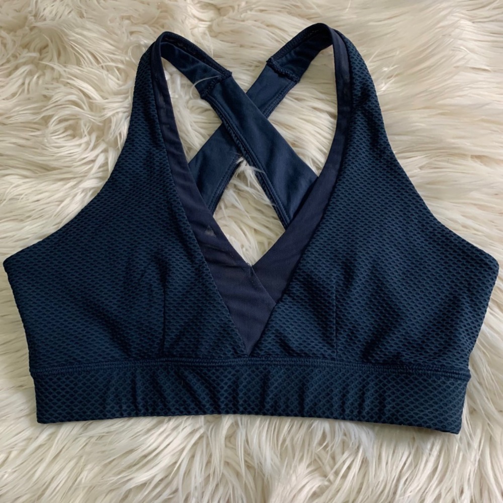 Mondetta Mesh Navy Blue Sports Bra